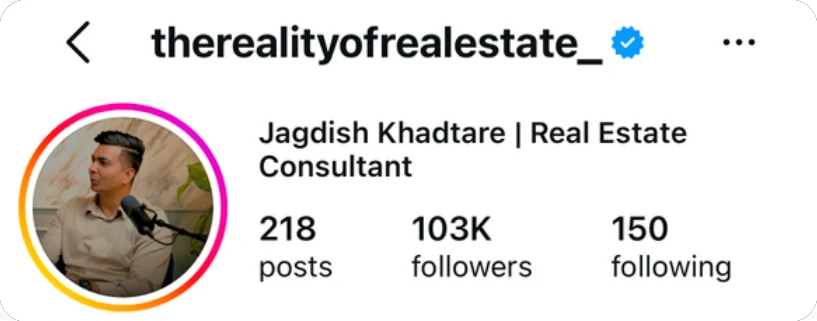 Instagram profile of Jagdish Khadtare